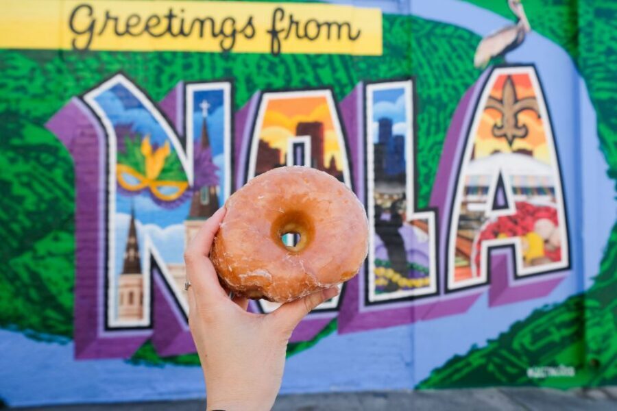 New Orleans: Guided Delicious Beignet Tour with Tastings - District Donuts: the oversized donut moment (and the bacon-and-banana twist)
