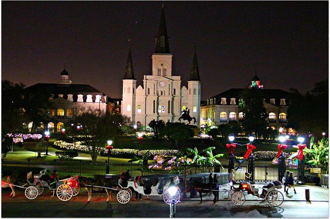 New Orleans Holiday Bus Tour: Jingling Through the Crescent - Esplanade Avenue and City Park live oaks that turn the season into a scene